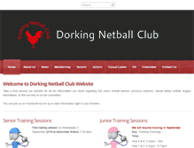 Tablet Screenshot of dorkingnetballclub.co.uk